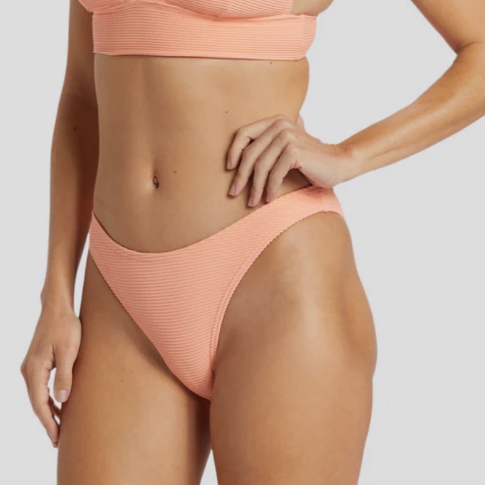 Billabong Tanlines Hike Bikini Swim Bottoms Peach Tart Large
